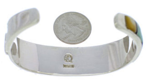 Southwest Lizard Sterling Silver Multicolor Cuff Bracelet FX27542